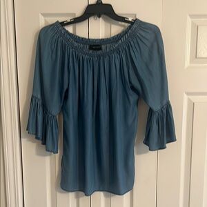 Blue Off-Shoulder Women's Top